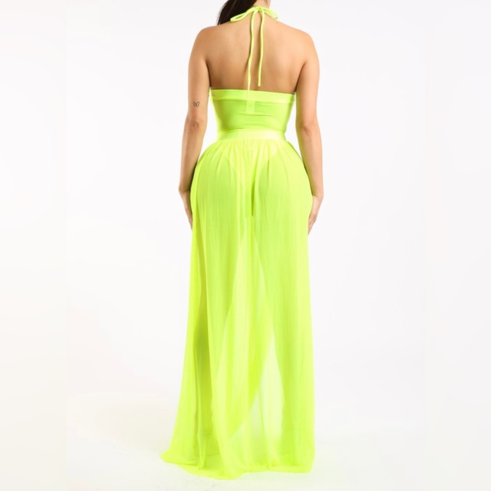 Mesh Maxi Skirt and Bodysuit Set - Picture 3 of 5